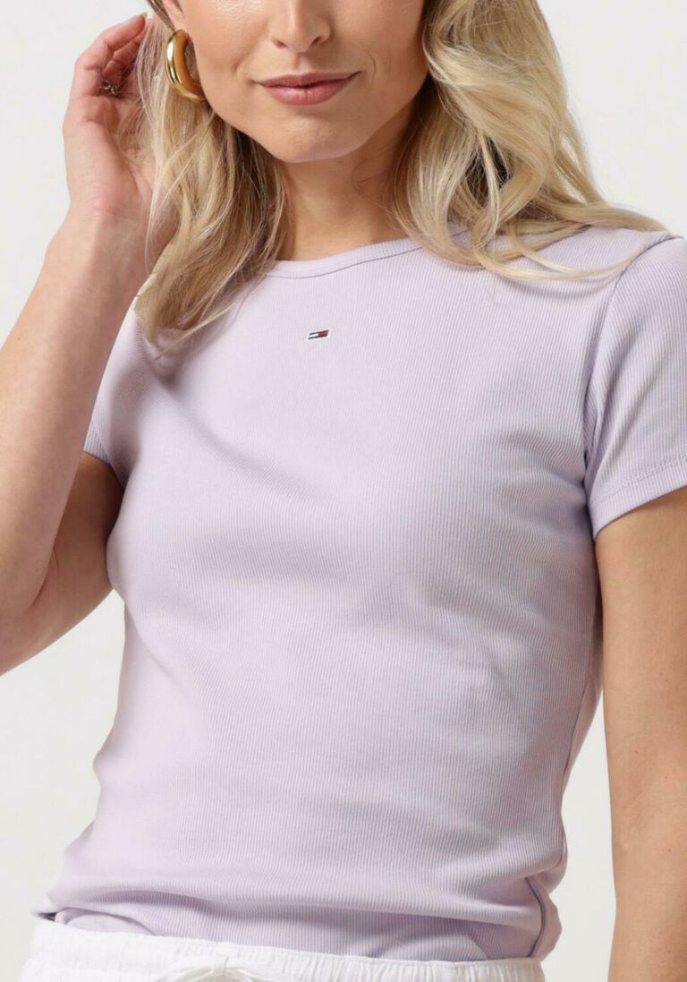 TOMMY JEANS lila tommy jeans t-shirt tjw slim essential rib