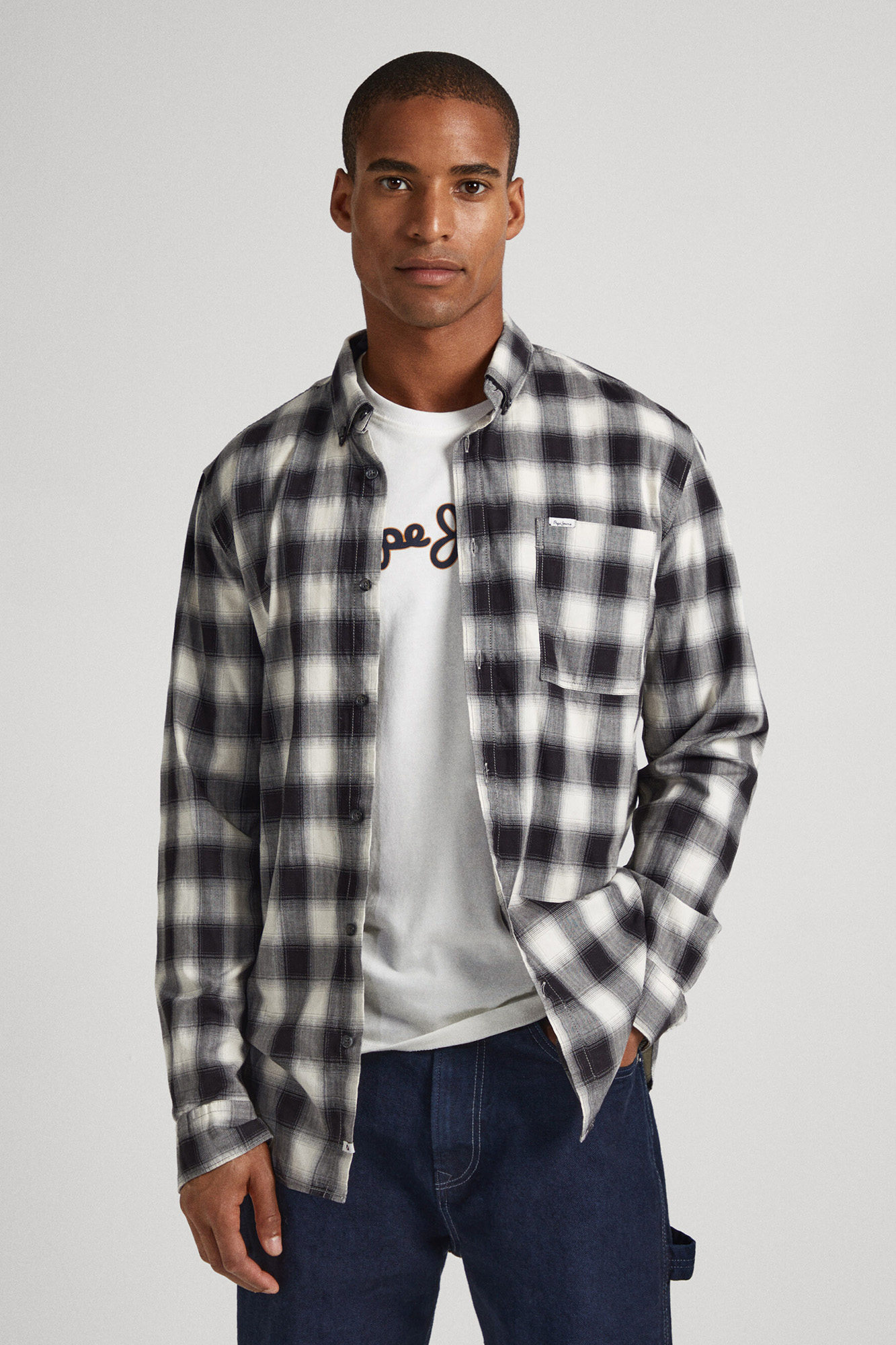 Camisa xadrez de algodão