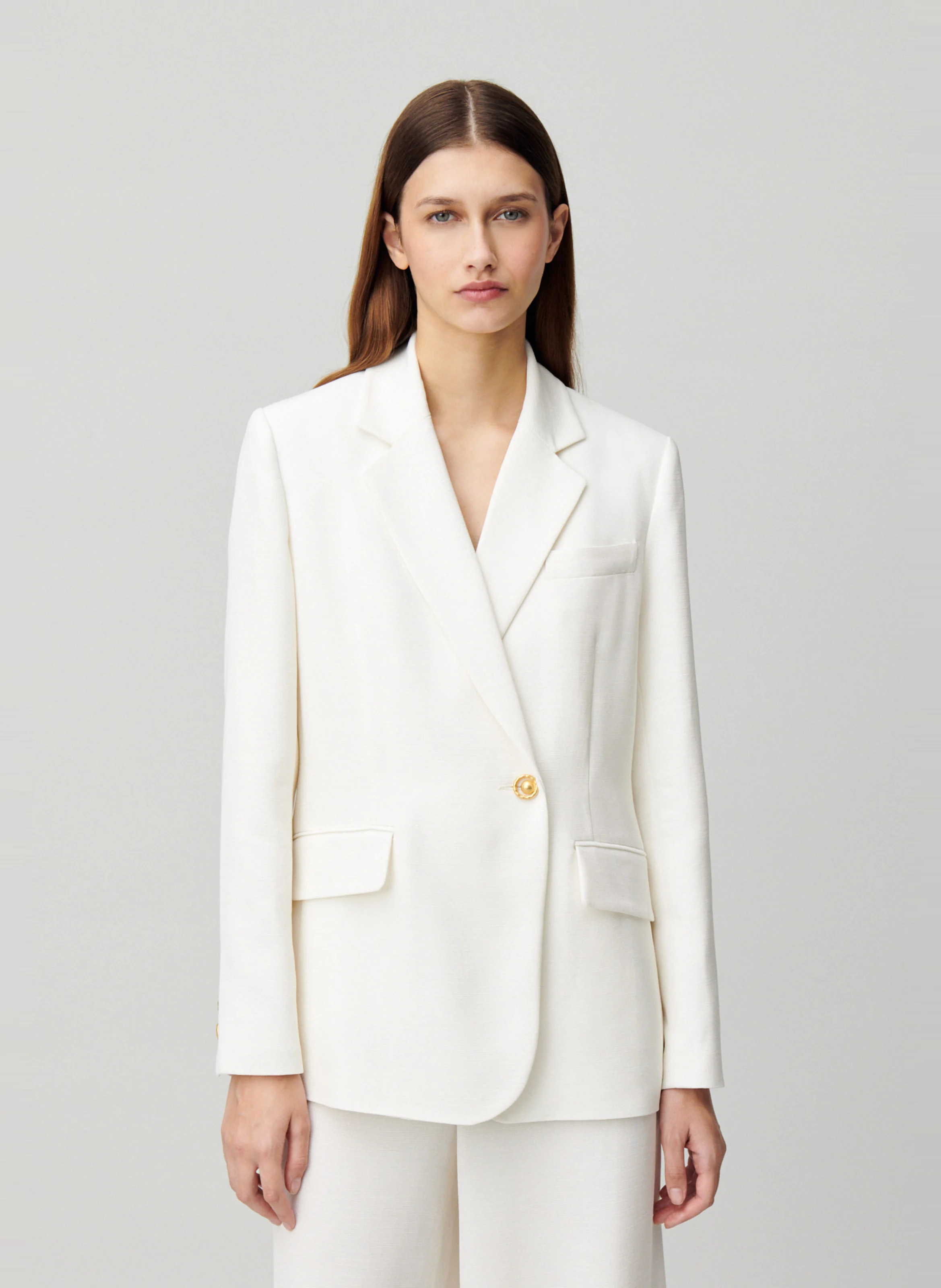 Veste de tailleur ajustée | Blanc