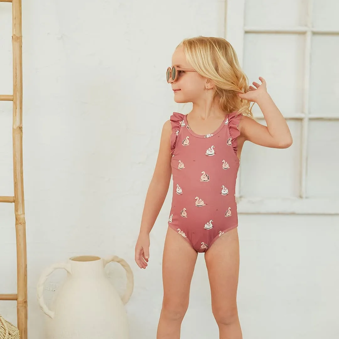 Petit Lem Maillot UV Cygne Ballon 2-6x