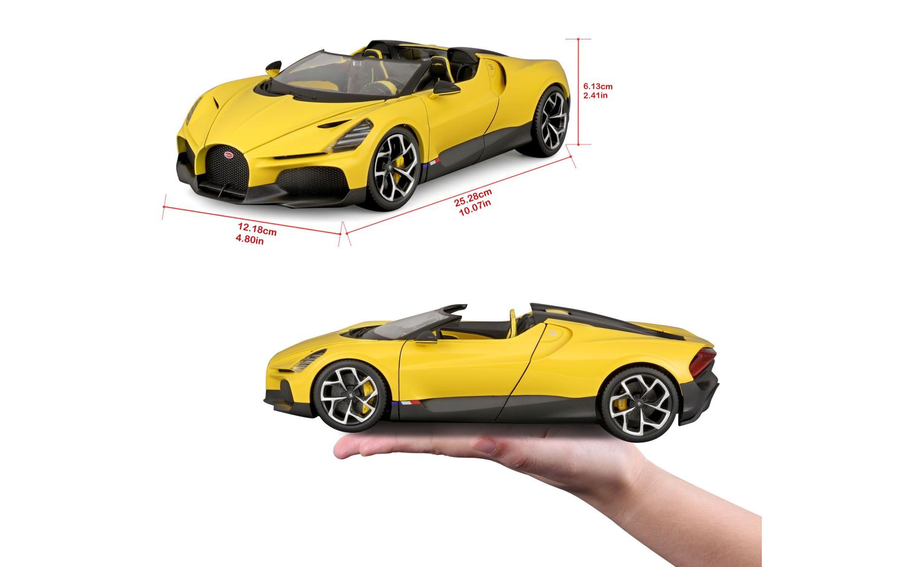 Bugatti Mistral Gelb 1:18Sammlermodell im Massstab 1:18