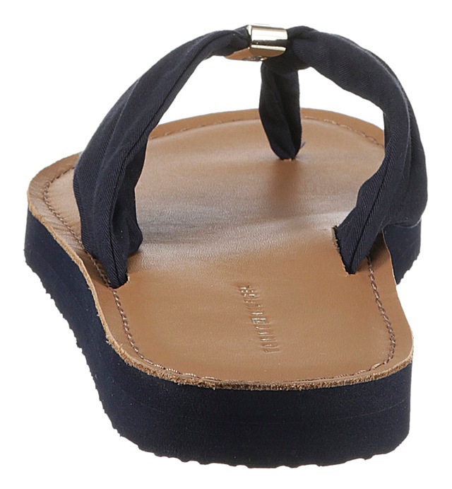 Tommy Hilfiger Zehentrenner »TH ELEVATED BEACH SANDAL«  , Sommerschuh, Bequemschuh, Flats, Schlappen mit TH-Schmuckelement