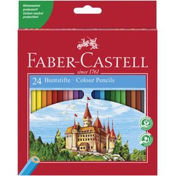 FABER-CASTELL Crayons de couleur CASTLE, étui de 48