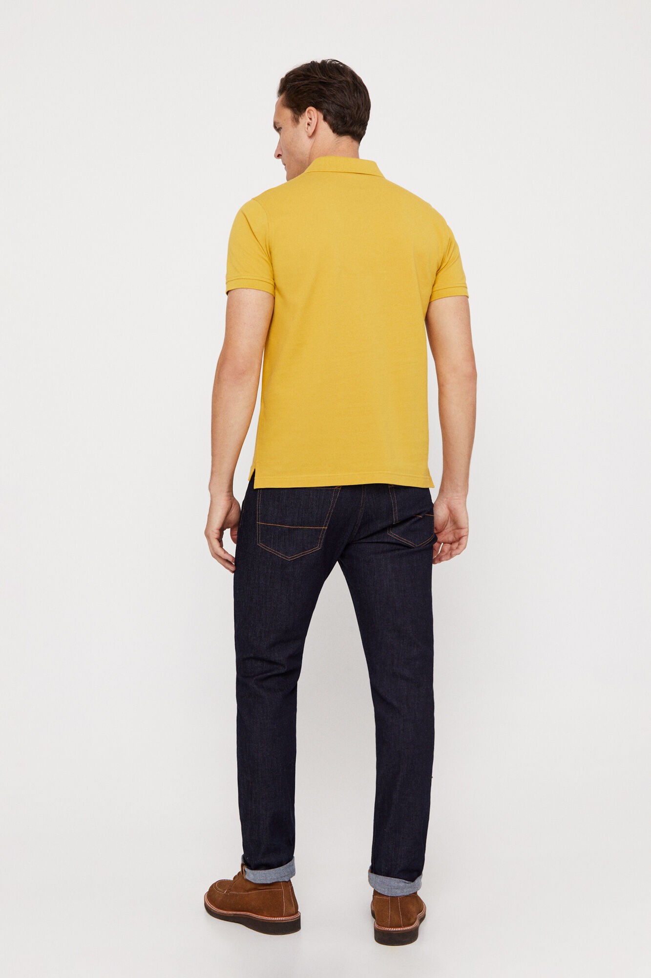 Camisa polo com logotipo - Dourada