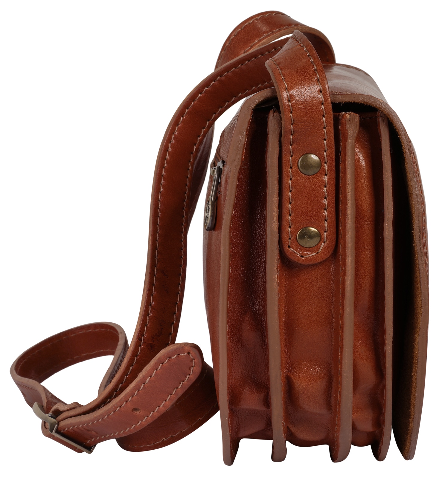 Piké Umhängetasche echt Leder, Made in Italy