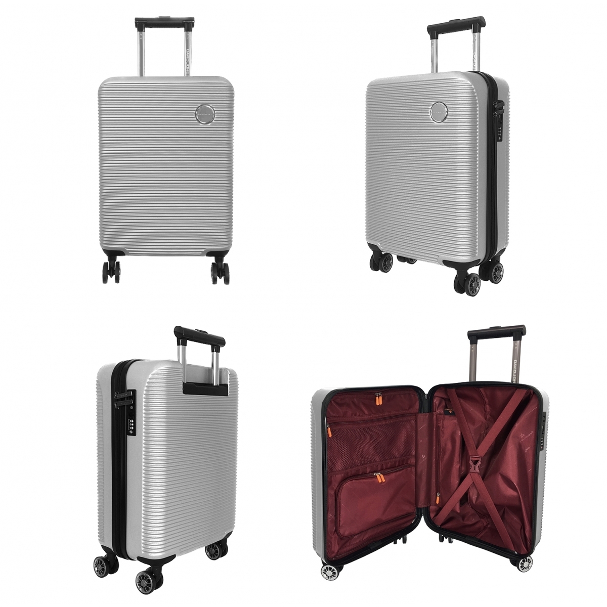 David Jones Valise cabine passe-partout rigide David Jones ABS TSA 52.50cm
