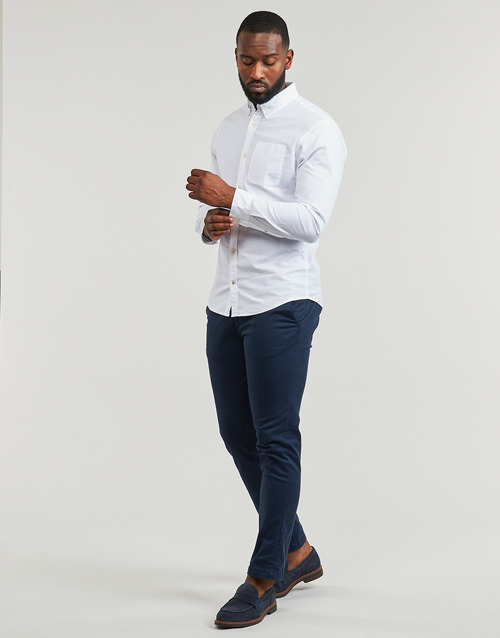 Jack & Jones - JJEOXFORD SHIRT LS - Blanc