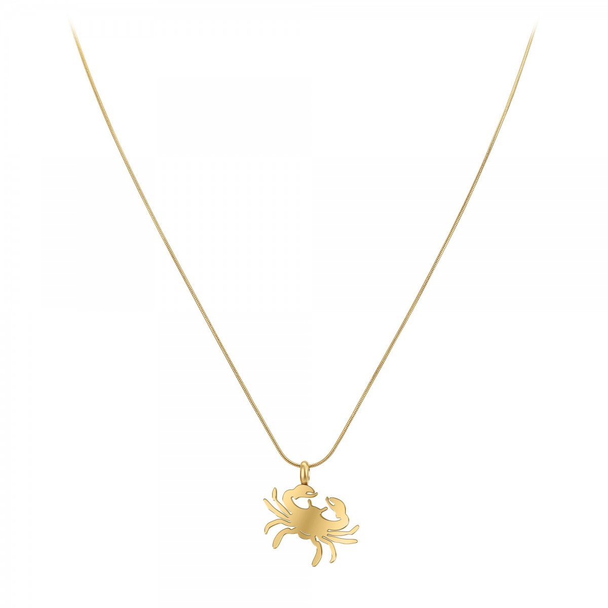 Collier astrologie  Cancer  SC Bohème en Acier Finement doré