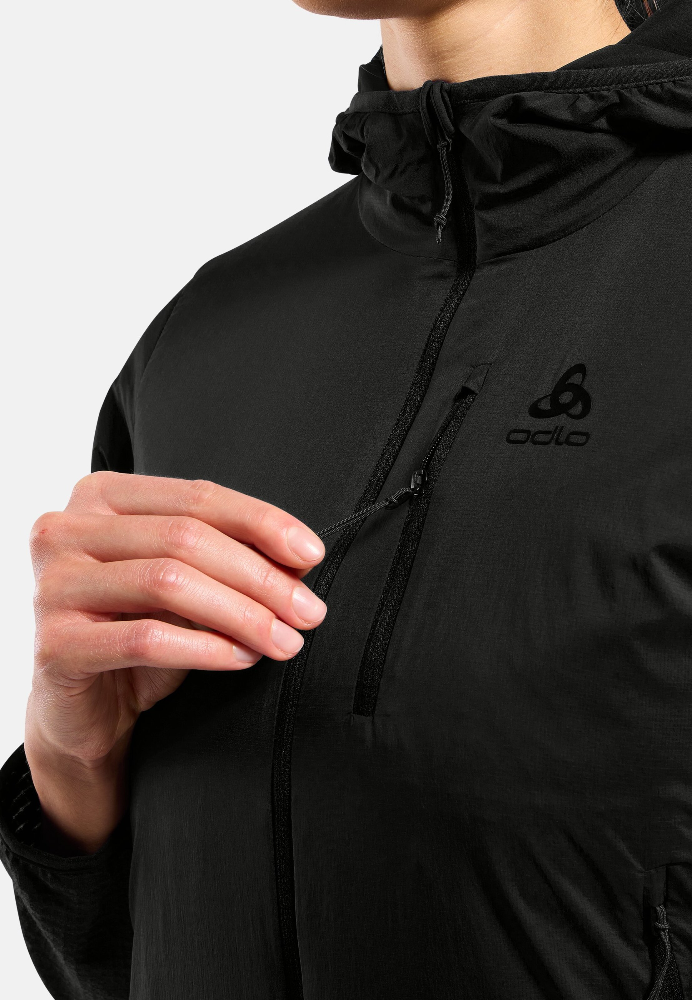 Isolierte Ascent Hybridjacke mit Wolle in black