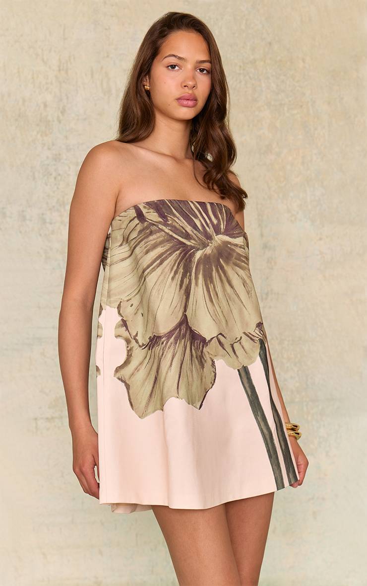 Ecru Robe Ligne A À Bandeau