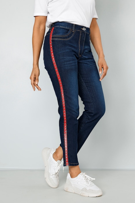 Jeans, Slim Fit, Ziernietenstreifen, 5-Pocket