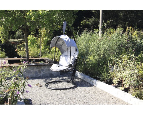 Tuin lounge eiland, Hollywood schommel, hangmat Acamp 100 x 124 x 185 cm antraciet
