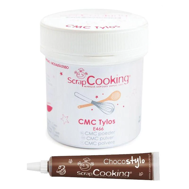 CMC Tylos en poudre + 1 Stylo chocolat Scrapcooking