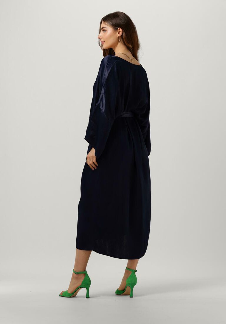 NOTRE-V donkerblauwe notre-v midi jurk nv-belle midi dress