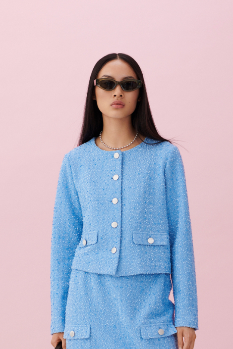 Vila blauwe dames blazer