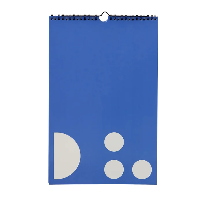 Design Letters - Wandkalender, Monatsplaner, kobaltblau