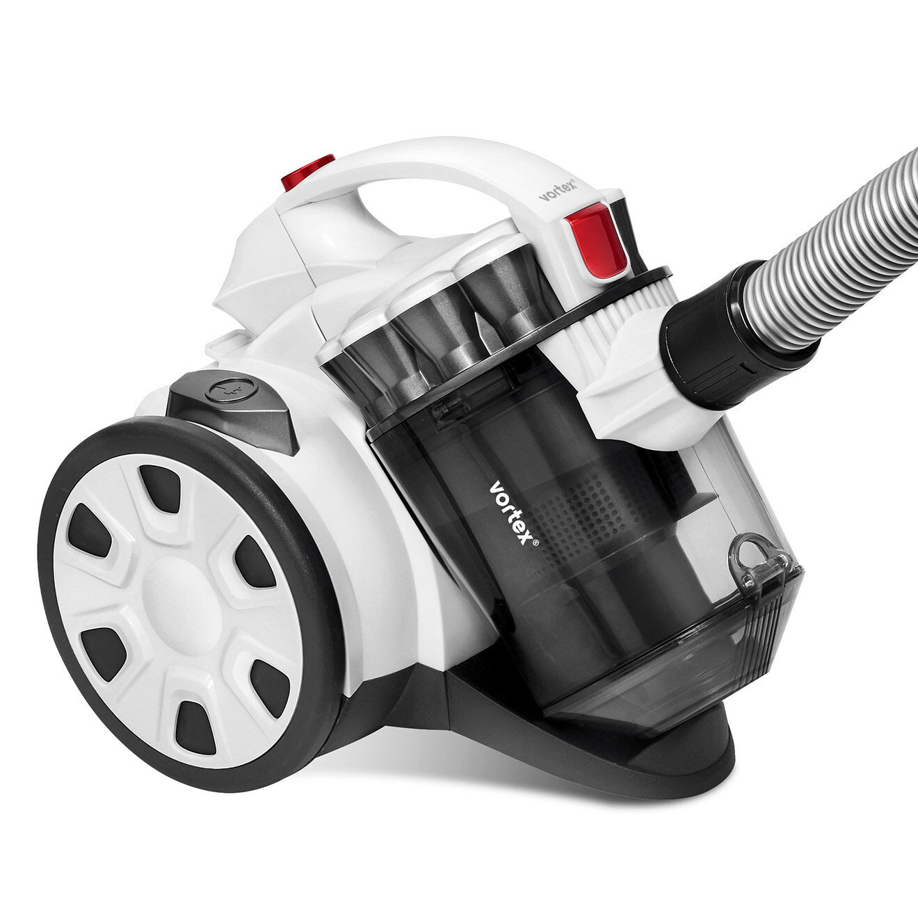 Vortex Aspirateur traineau sans sac double aspiration blanc