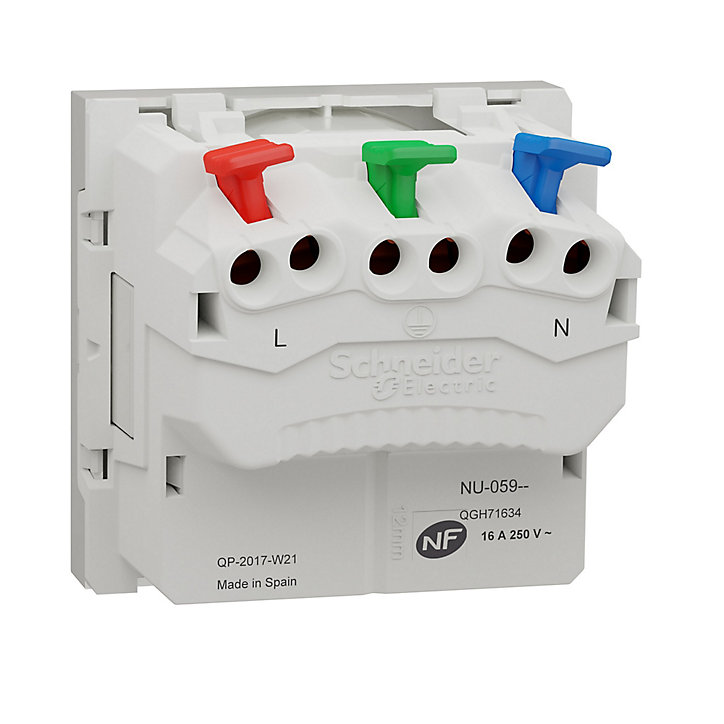 Mécanisme prise avec terre 90° Schneider Electric Unica Pro blanc