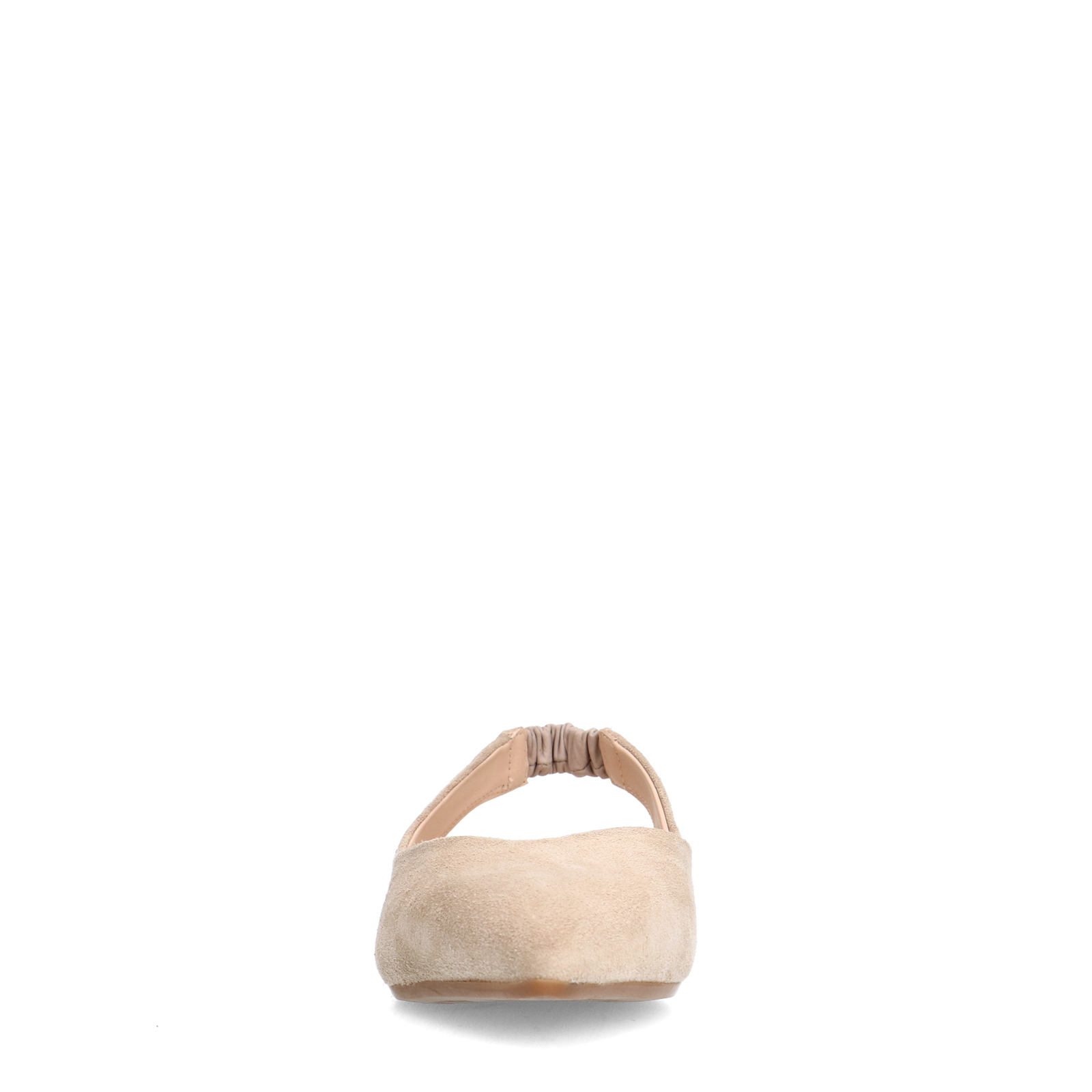 Beige suède slingback ballerina's