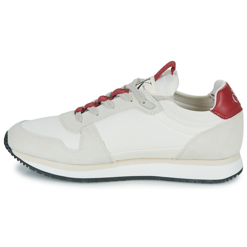Calvin Klein Jeans - RUNNER SOCK LACEUP NY-LTH - Blanc / Rouge