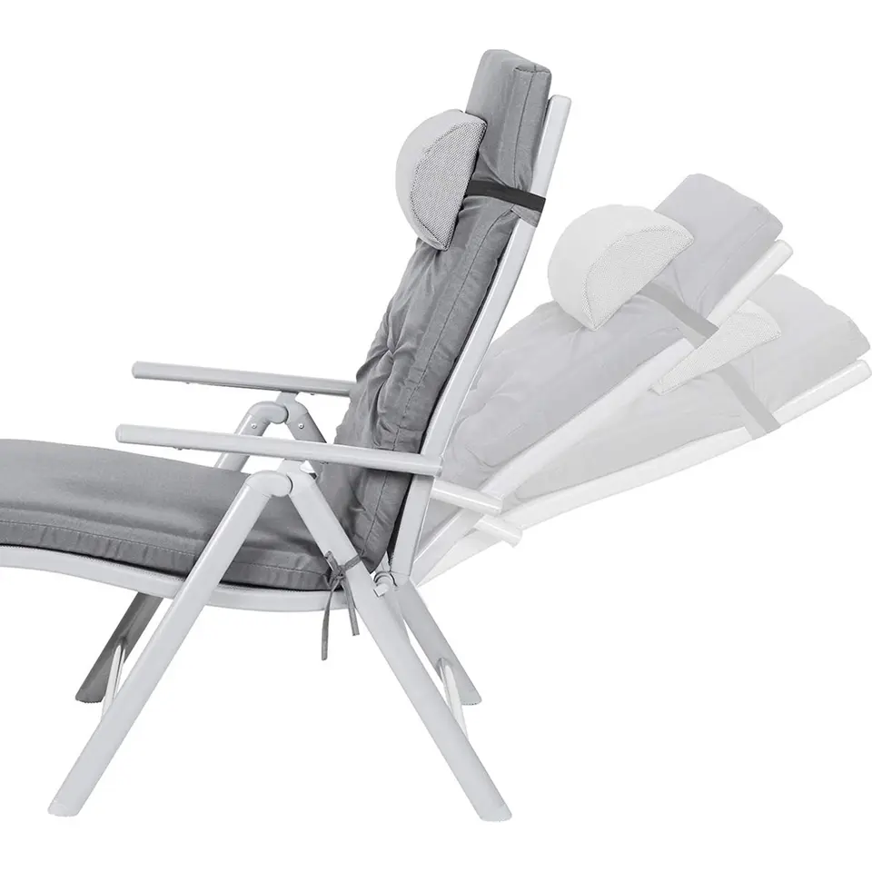 O'DADDY Opvouwbaar Ligbed met Hoofdsteun - 183x60x39 cm - Grijs