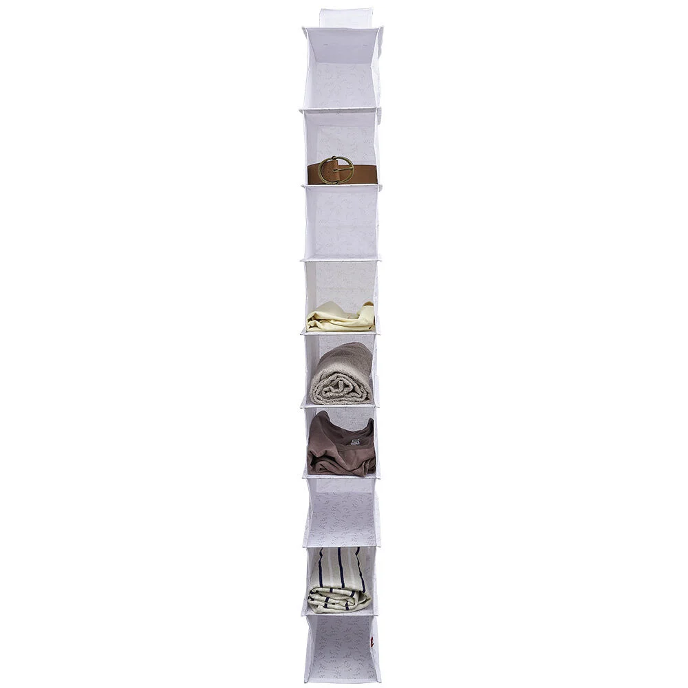 Organisateur de vêtements Blanc - 9 niveaux - 32x15xH128 cm