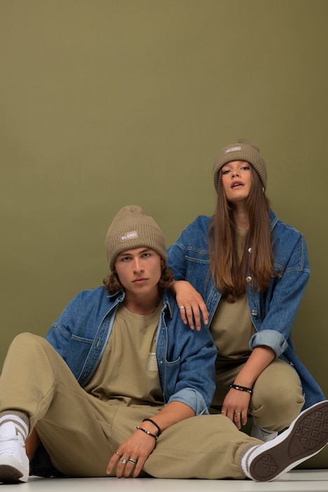 Oversized-Jeanshemd, Hemdkragen, Langarm, Unisex
