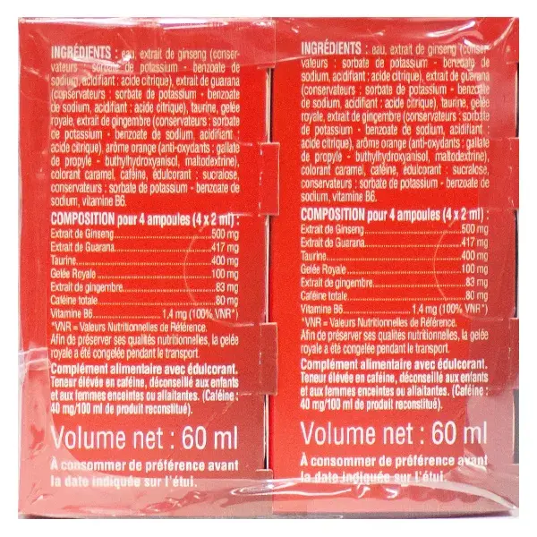 Granions EA Pharma GMax Taurine+ Concentré d'Energie Goût Orange Lot de 2 x 30 ampoules