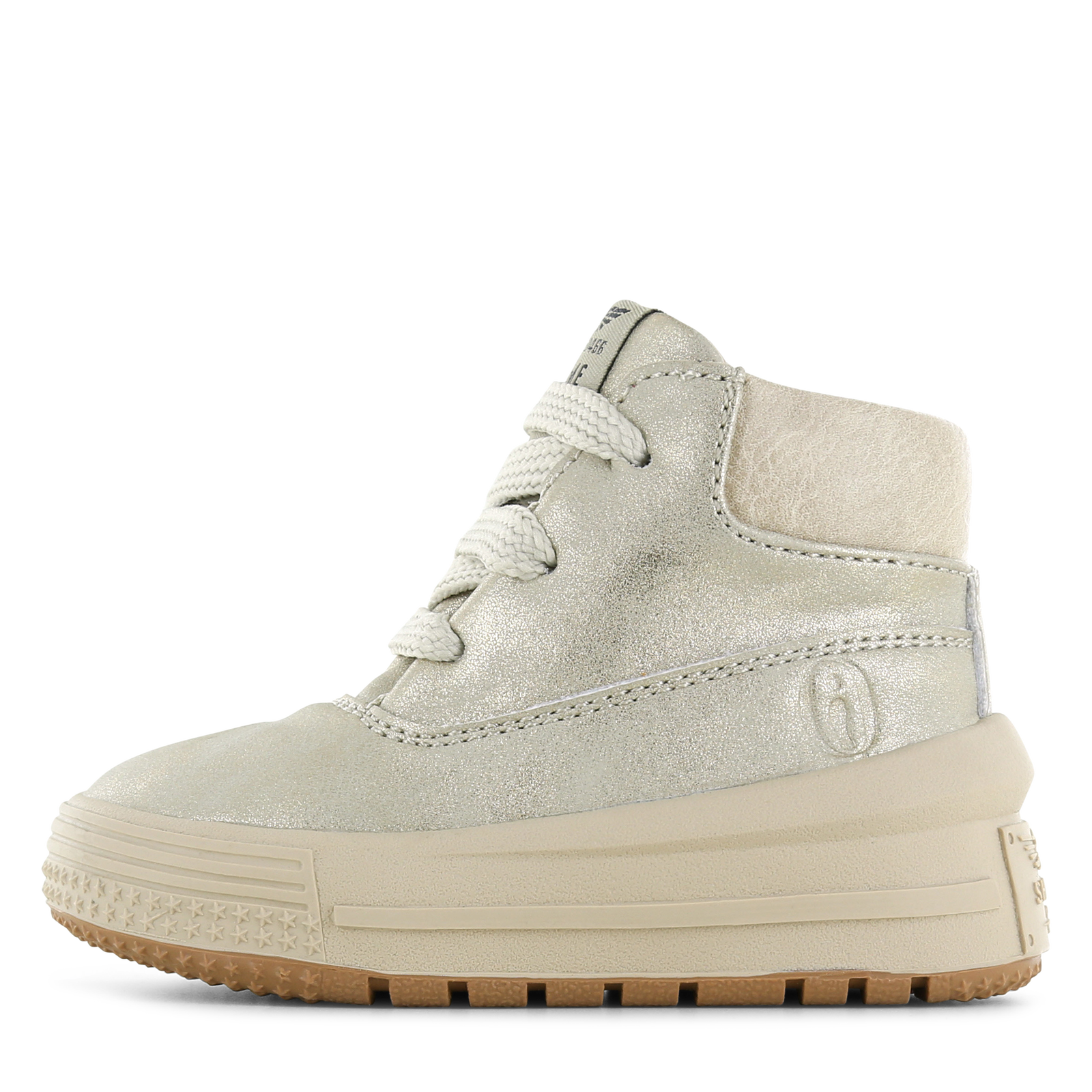 Shoesme beige metallic chunky Schnürschuhe