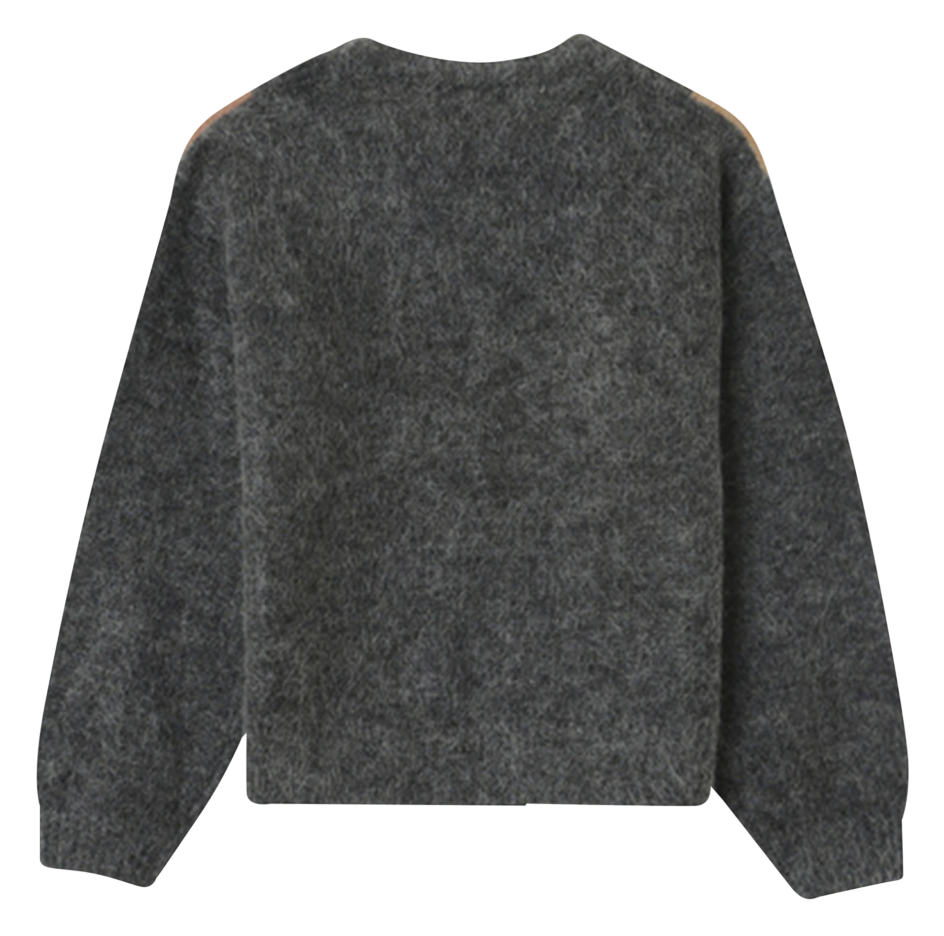 NANSE - Pull col rond droit en jacquard imprimé | Argent