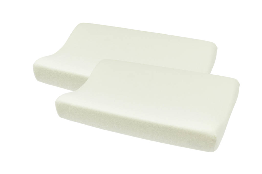 aankleedkussenhoes Basic Badstof - set van 2 50x70 cm Offwhite