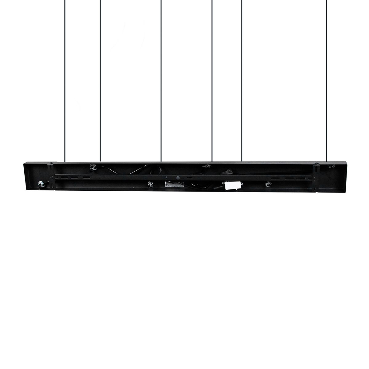 Moderne hanglamp zwart met taupe en beige 6-lichts - Stream