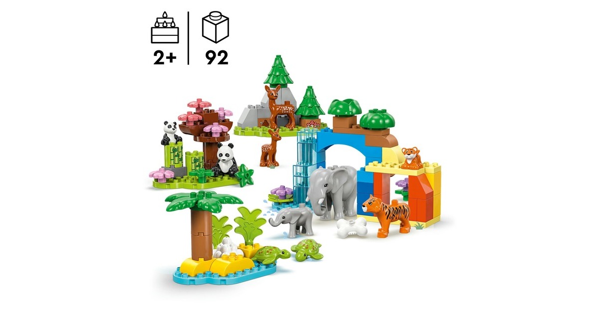 LEGODUPLO Stad - 3-in-1 families van wilde dieren Constructiespeelgoed  (10446)