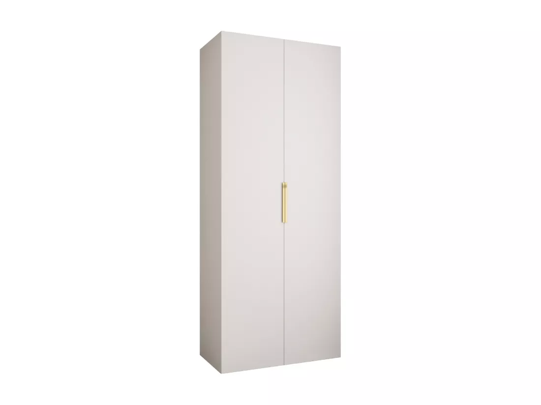 Armoire à portes battantes Como 4 245,5/100/50 2 portes (blanc/or)