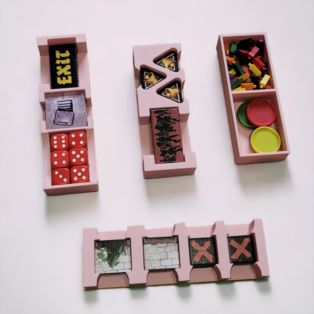 Zombicide - Black Plague : Rangement insert rose compatible