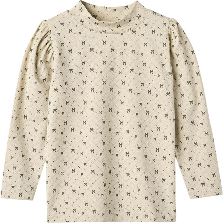 Fliink KELLY LS PUFF BLOUSE Sandshell aop.