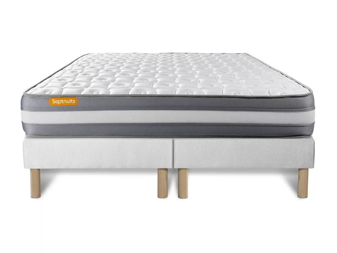 Matelas 160x200 + double sommiers 80x200 Memo Plus Mémoire de forme 3 zones