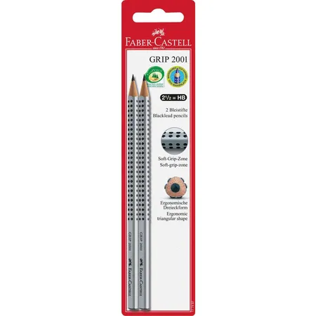 Faber-Castell Bleistift GRIP 2001 HB 2 Stück