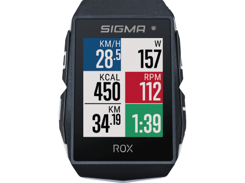 Sigma Sport ROX 11.1 EVO Top Mount GPS Fietscomputer Met Hartslagband Wit