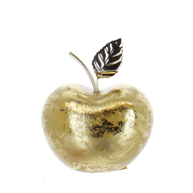 Deko Apfel - gold - ca. 10,5 x 7 x 12,5 cm