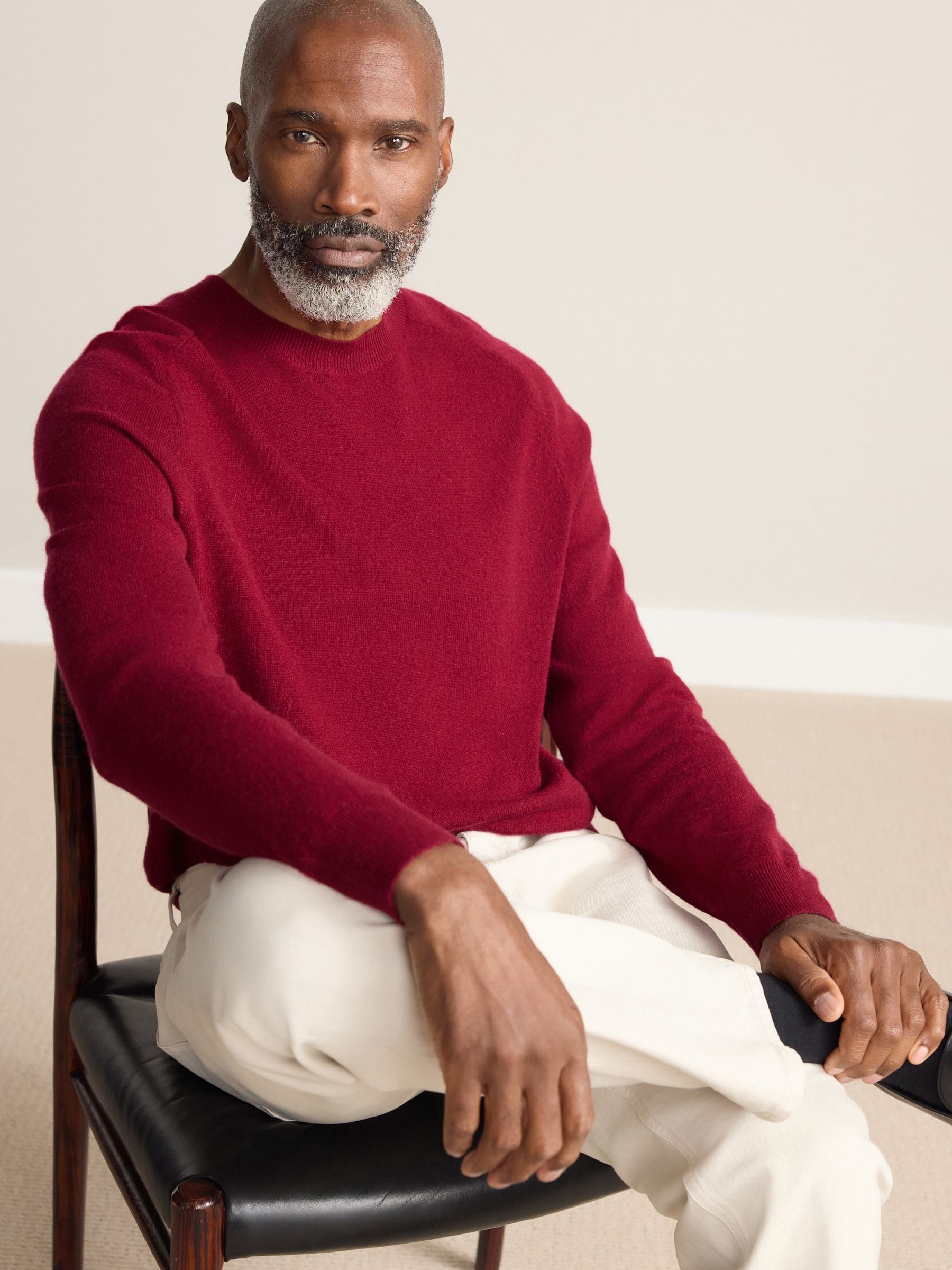 Rood - Regular Fit Signature 100% Cashmere Crew Neck Jumper