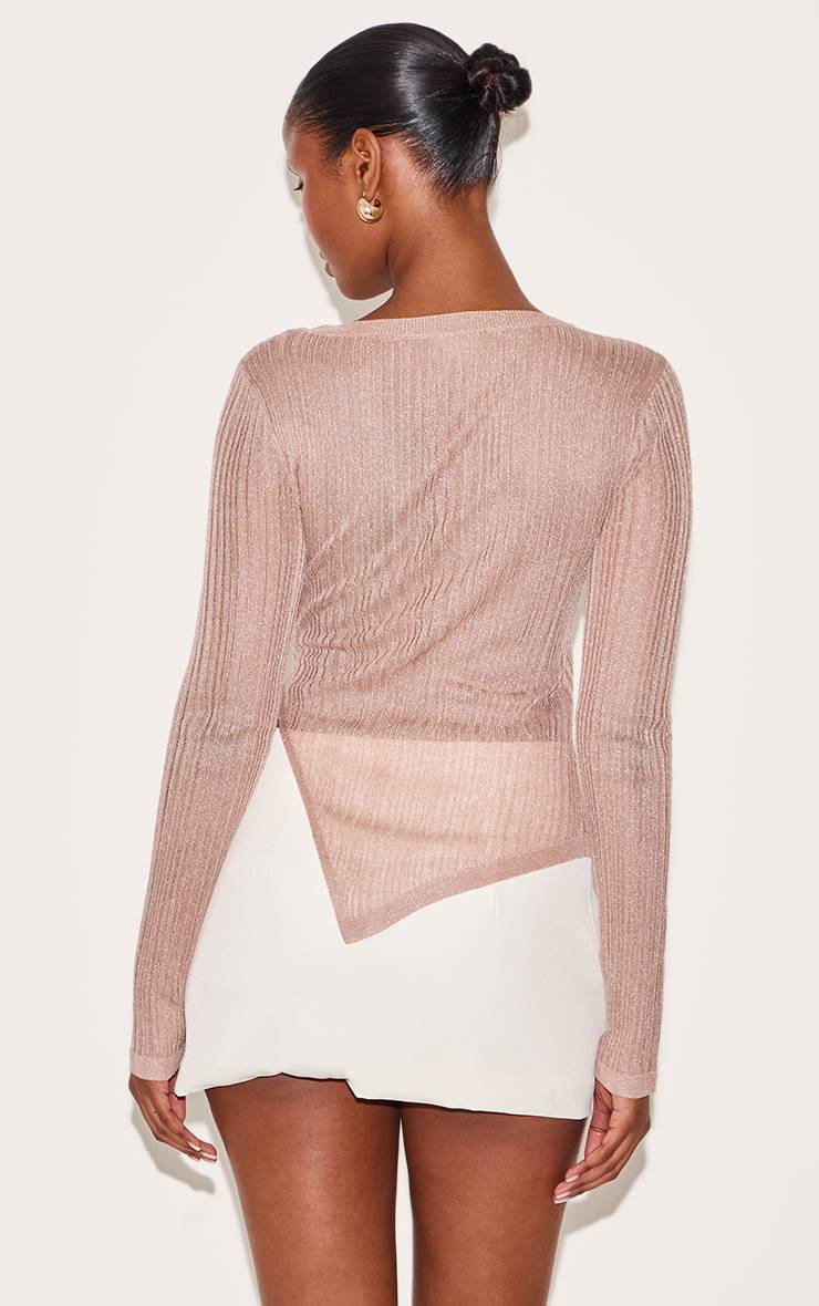 Moka Haut Asymétrique En Maille Transparente