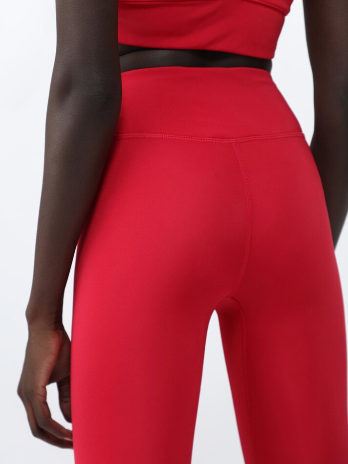 Conjunto com 2 Leggings Esportivas - Vermelho Escuro