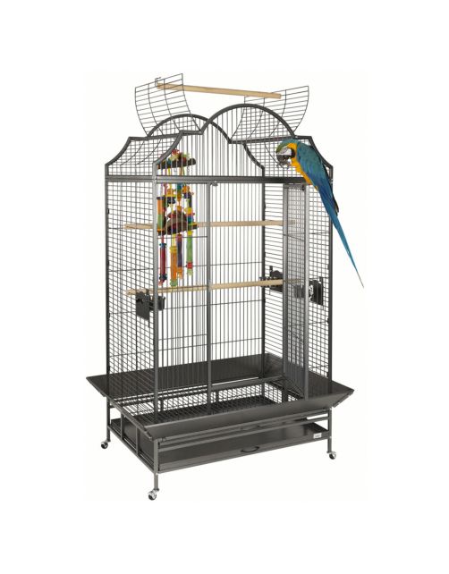 Sky Pet Products Papegaaienkooi Enterprise - Vogelverblijven-Toebehoren - Antiek Grijs