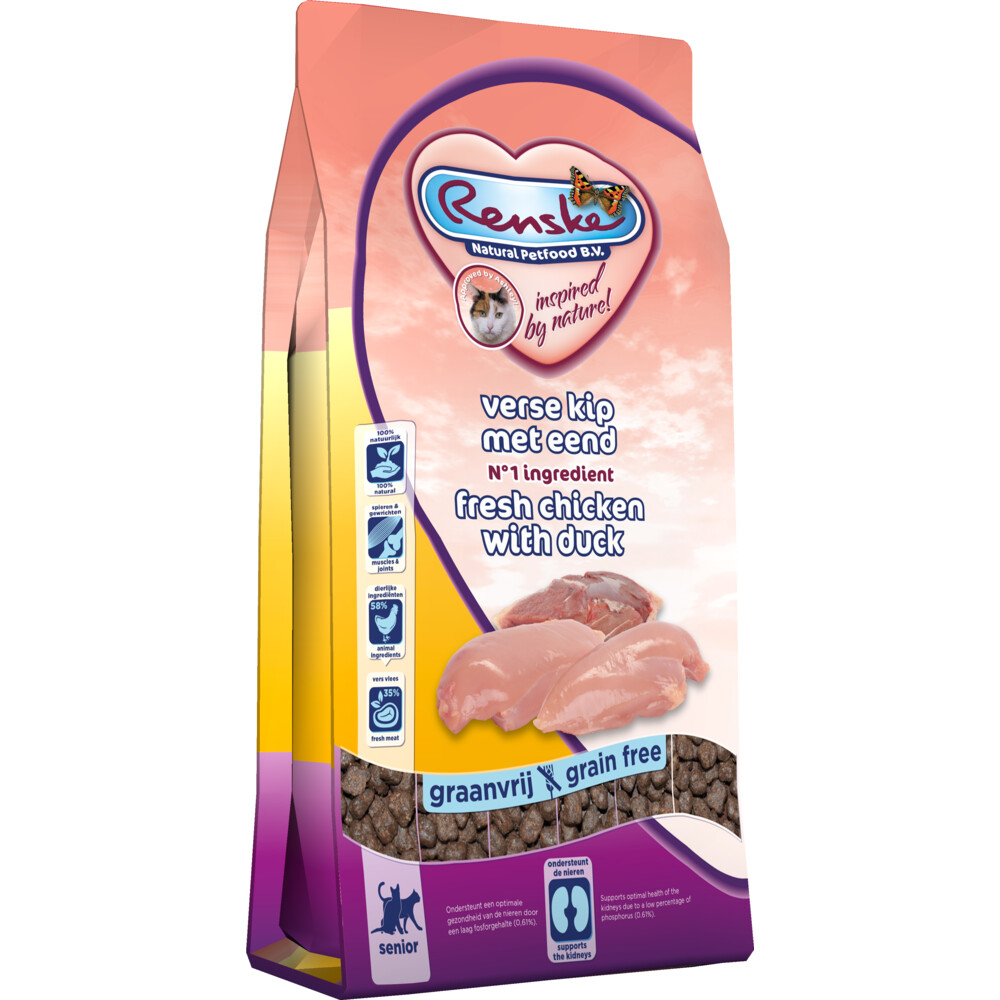 Renske Super Premium Kat Senior Kip & Eend1,5 kg