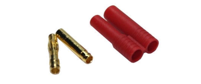 Stecker 4 mm HXT 10 Stück4 mm Goldstecker mit Gehäuse