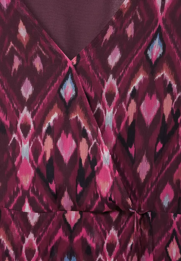 Chiffonkleid in Wickeloptik - tamed berry