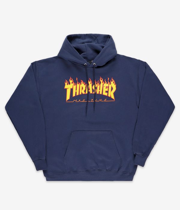 Thrasher Flame Hoodie (navy)