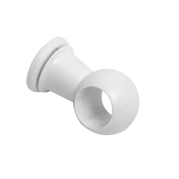 Eindknop 12,7 mm gordijnroede wit 2 stuks