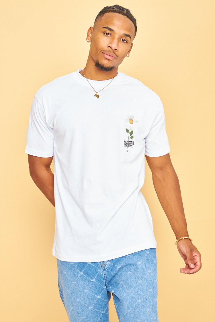 T-shirt fleurs 